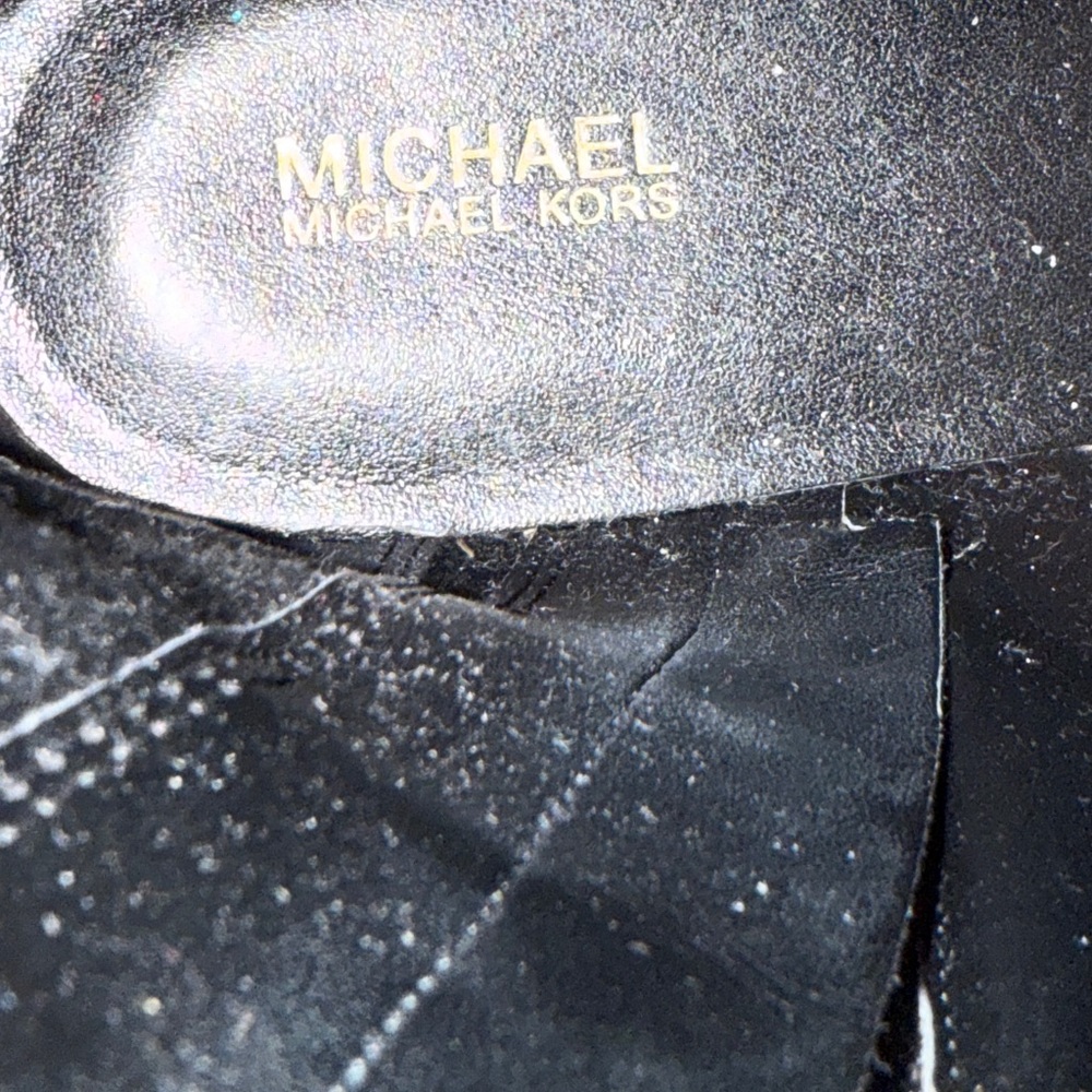MICHAEL Michael Kors Bastien Black Leather Combat Boots Like New Edgy Urban 10M - Picture 7 of 8